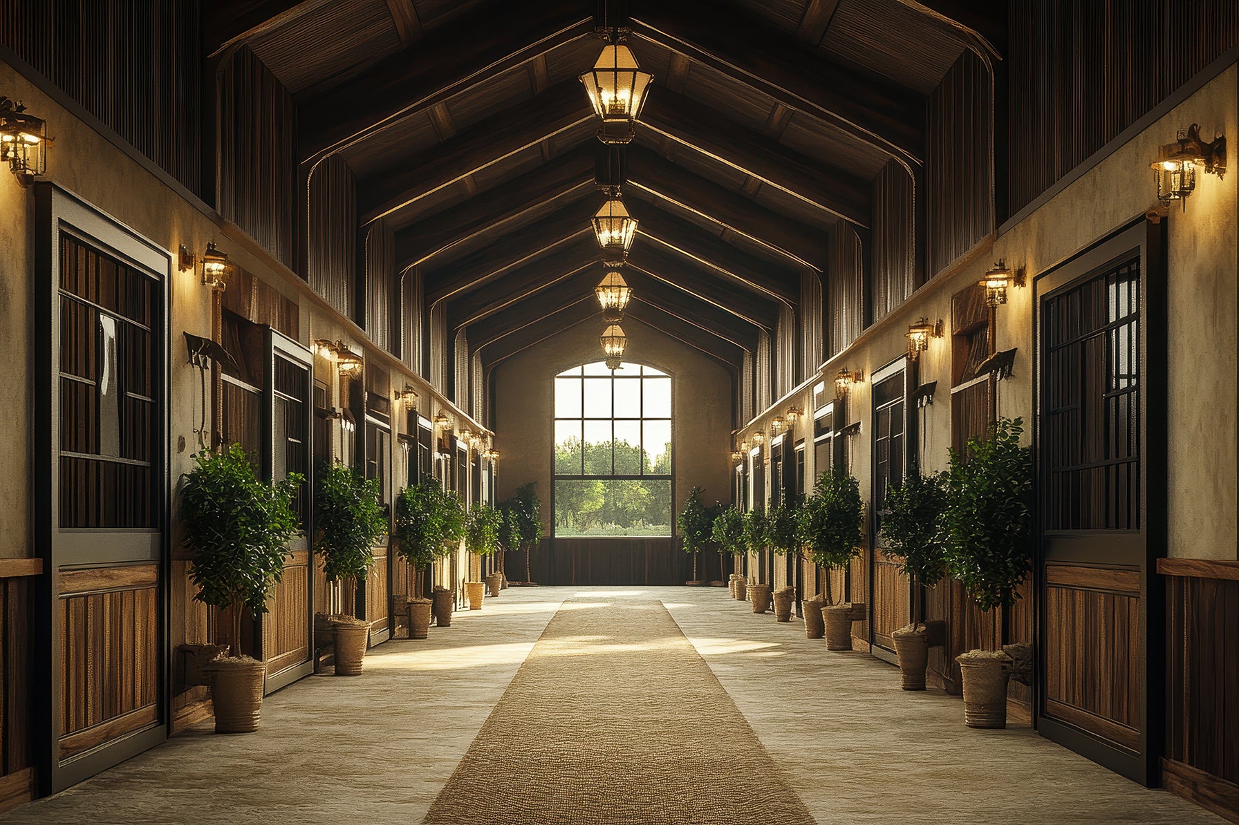 Refined Barn Interiors with Custom Stall Systems