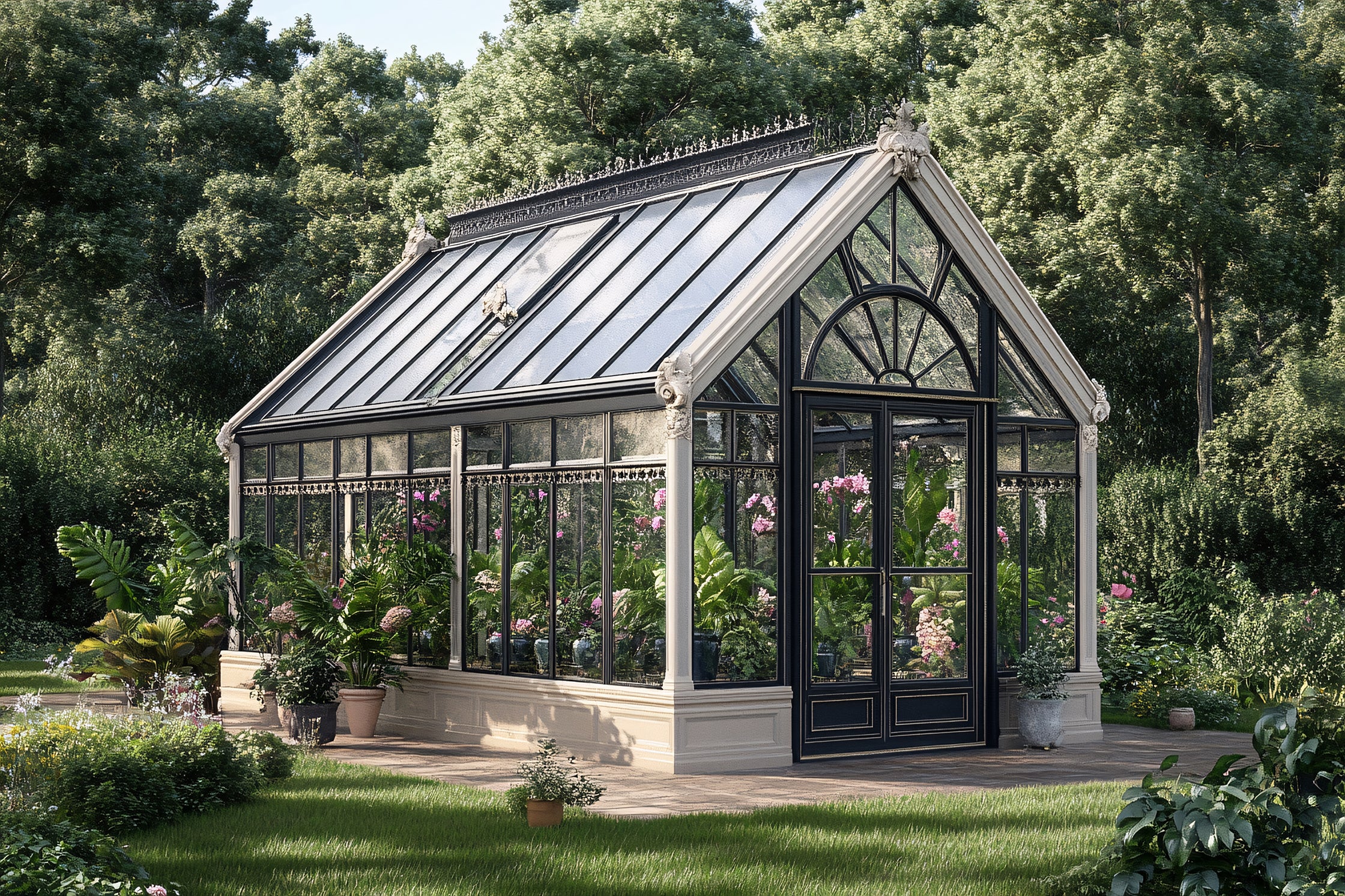 Architectural Estate Greenhouse with Decorative Detailing