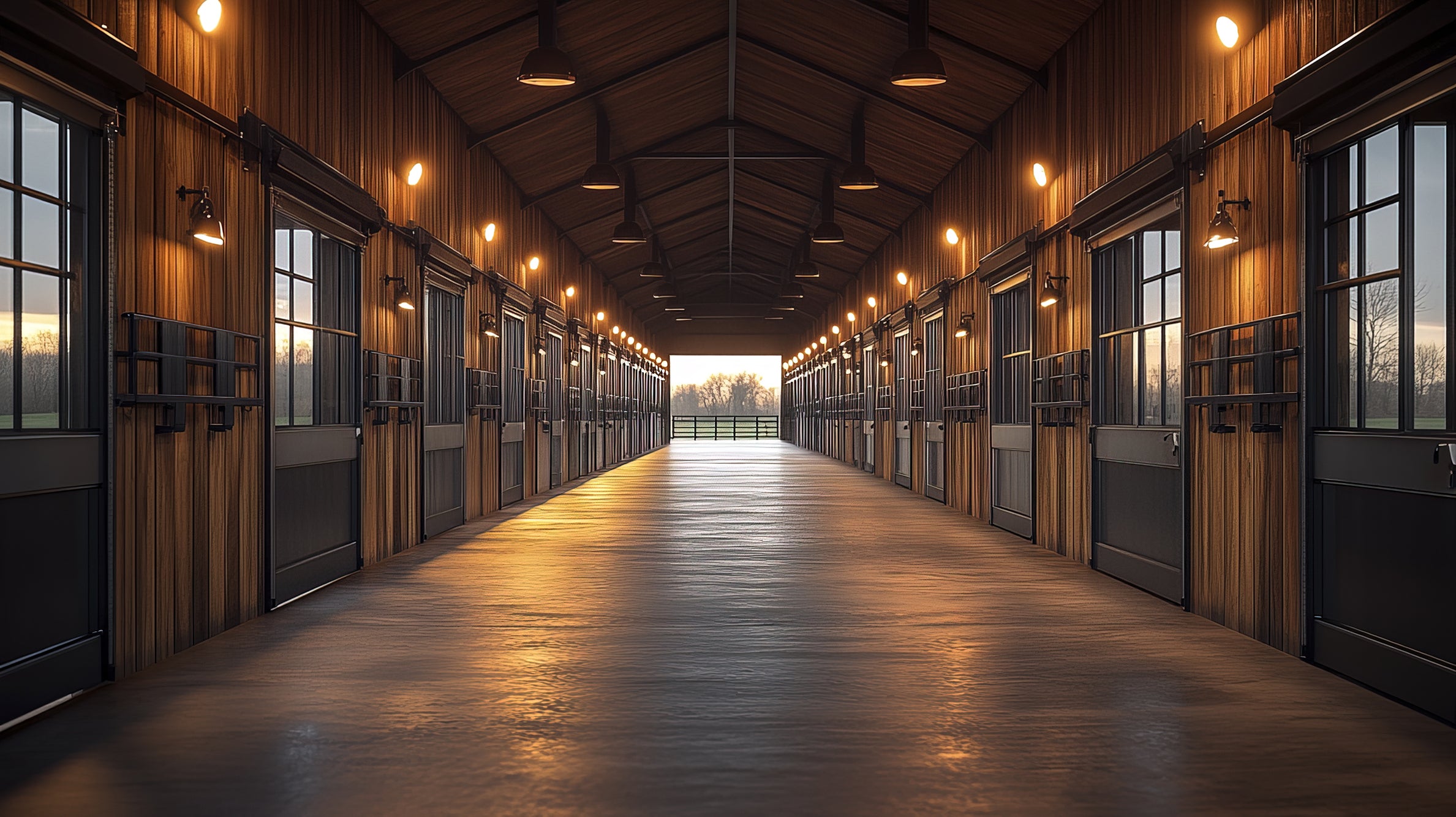 Refined Barn Interiors with Custom Stall Systems